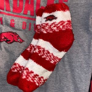 Arkansas Fuzzy Socks